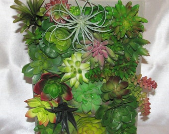 Beautiful Vertical Succulent Arrangement, Vertical Garden, Faux Succulent Arrangement, Artificial Succulent, Housewarming Gift