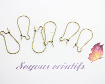 100 pairs of earrings brackets Bronze - SC01881-