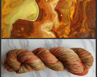 Hand Dyed Yarn, Merino, Nylon, Stellina, Sparkle, Perfect for Special Socks, Shawls and Lightweight Accessories - Onyx
