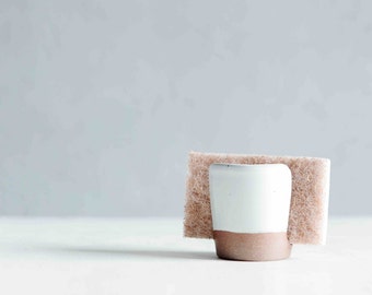 Sponge Holder - White - Ceramics - Pottery - Kitchen Sponge Holder