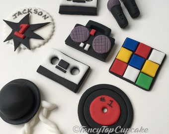 Hip Hop toppers for standard and mini sized cupcakes. Made by FancyTopCupcake