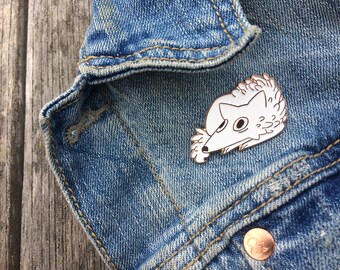 Scaredy Wolf Enamel Pin