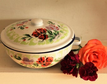 Vintage Enamel Casserole Dish