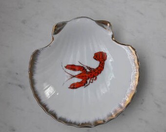 Vintage Lobster Trinket Dish