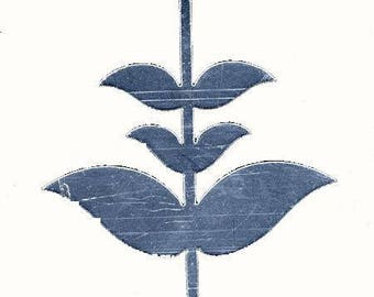 Stem with leaves - decorative mirror