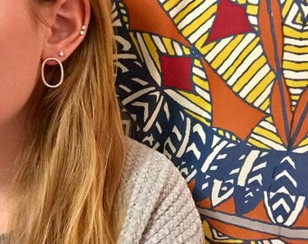Baby Oval Sterling Silver Studs