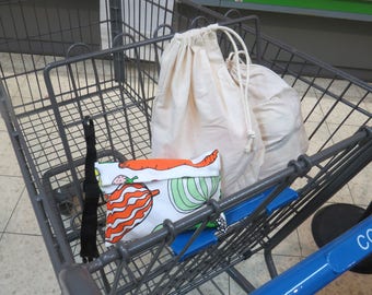 Zero waste produce bags - Bulk bin bag - eco friendly bag - Produce bags - reusable grocery bag - zero waste bag - farmers market bag - bulk