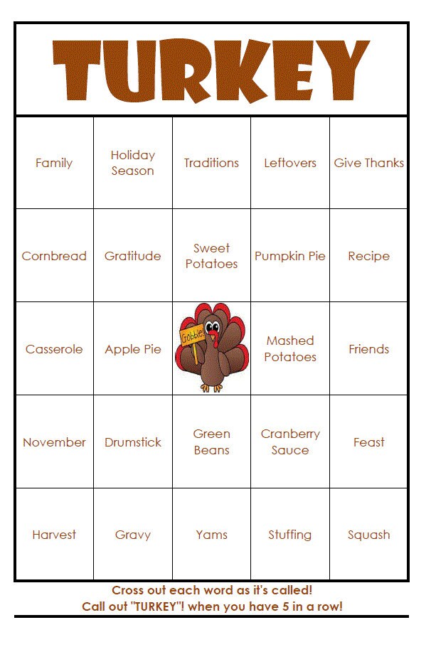 Thanksgiving Bingo Cards Digital File 40 Cards