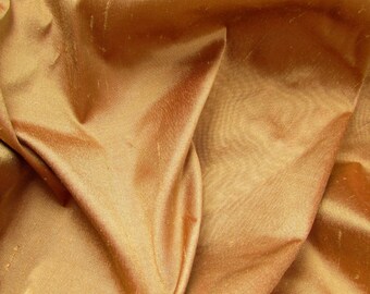 Brushed Bronze: Silk Dupioni Fabric, 24" x 24"