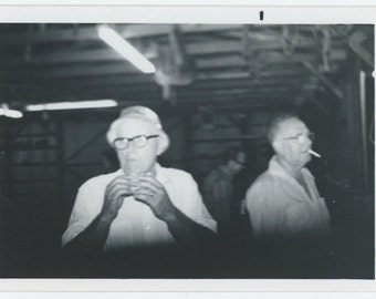 Sandwich & Cigarette, c1960s: Vintage Snapshot Photo (71537)