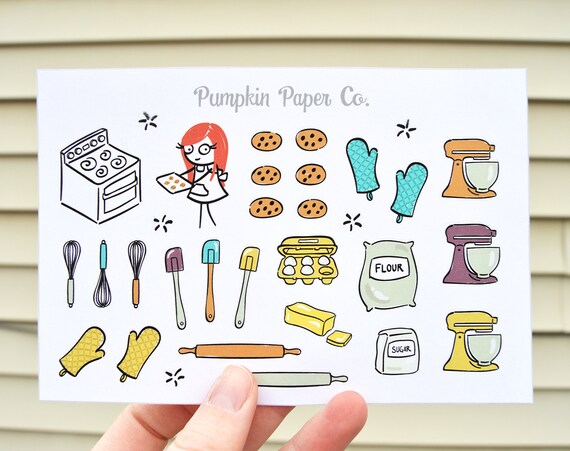 Download P097-Baking planner stickers planner stickers kawaii