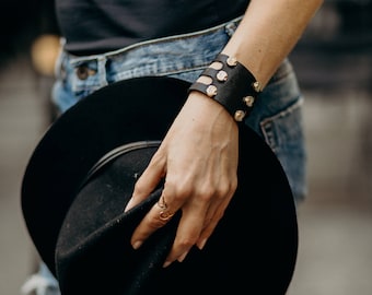 Little Studded Cuff Bracelet, Gift for Her