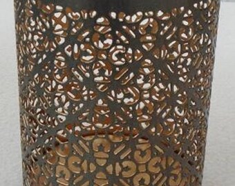 Tea light, lantern, zinc, ornament