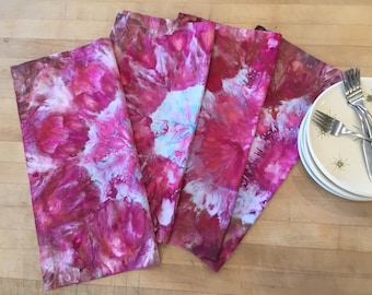 Ice Dyed Napkins, Seamed - #041, Set of 4