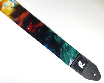 Space Galaxy Guitar Strap - Nebula - Planets - Sci Fi - Astrology