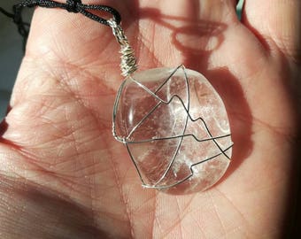 Soul Cleansing Clear Quartz pendant - for amplifying energy.