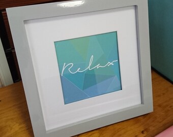 RELAX Square Framed Print