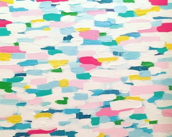 Summer Days - Large Original Abstract Acrylic Painting - 36"x36"x1.5"