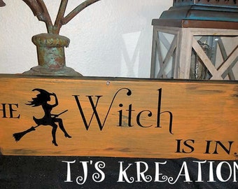 Distressed the witch is in sign