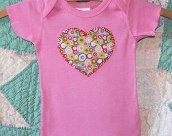 NEW YEAR'S half-price SALE ... newborn baby girls heart shirt ... valentine's day
