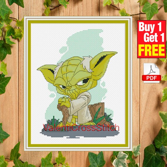 Download YODA Star Wars Cross Stitch Pattern Patterns funny cross