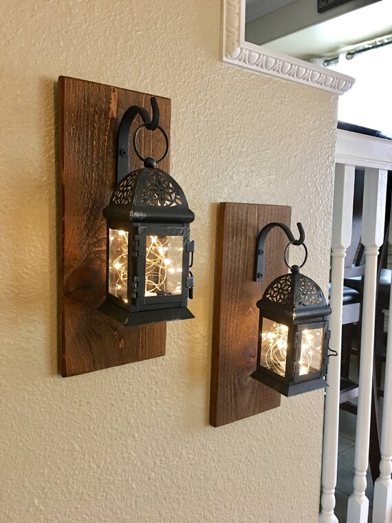 Set of Hanging Lantern SconcesFarmhouse Wall Decor Lantern Set of Hanging Lantern Wall Decor Lantern