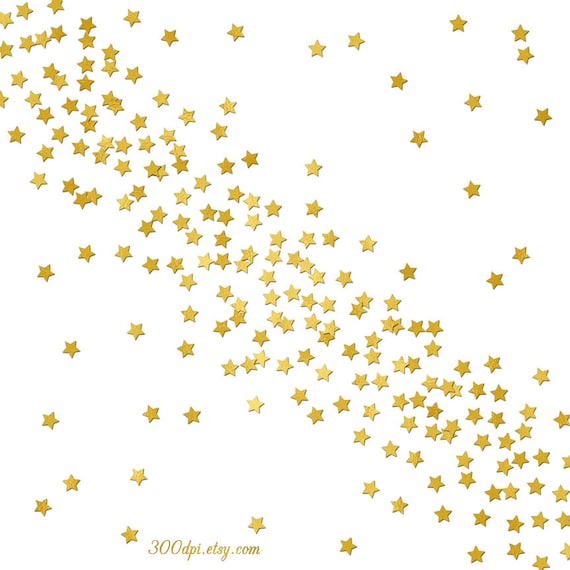 stars gold foil confetti digital paper border frame 12x12 inch