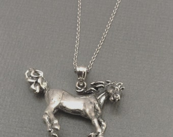 Egyptian Princess Arabian Horse Necklace in Sterling Silver, Horse Jewelry, Equestrian Jewelry.