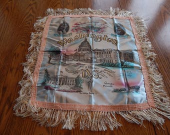 Washington D.C. Vintage Silk Pillowcase George Washington Franklin Roosevelt