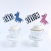 Gender Reveal Fiesta cupcake toppers/ Cinco de Mayo party cupcake toppers/Taco Bout a Party/Senor or Senorita?/set of 12