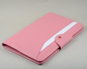 pink leather portfolios leather portfolio with zipper organizer