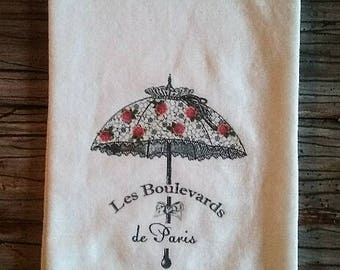 Paris Umbrella Flour Sack Towel