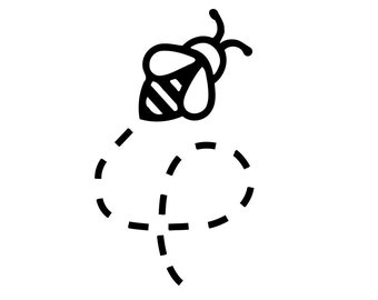 Bumble Bee Flying Silhouette Cutting File Clipart SVG DXF jpg PNG Sure Cuts a Lot Inkscape, Photoshop & More