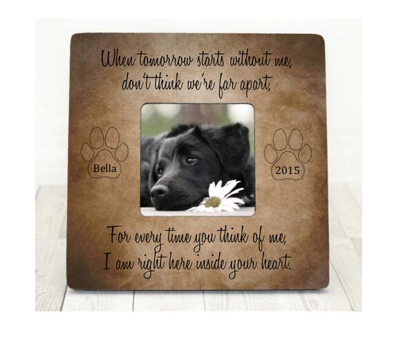 Pet Loss Memorial Sympathy Gift Dog Cat Perfect Companions Forever In Our Hearts Personalized Picture Frame From Brandonscottad On Studio