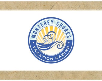 Custom Logo Design - PreDesigned Logo PreMade Logo Vector Logo - OOAK Logo - MONTEREY Logo Branding - Ocean Logo - Sun Logo - Surf Logo