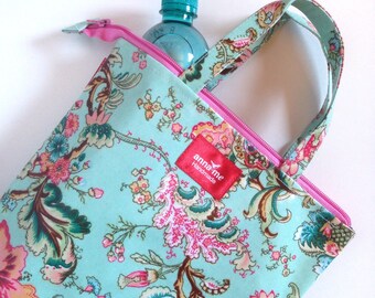 Lunch Bag, Floral Print, Lunch Box, Insulated Lunch Bag, Lunch Bag, Blue Lunch Bag, Insulated Lunch Box, School Lunch Bag, Cute Lunch Bag