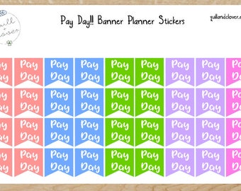 Pay Day Planner Page Flags