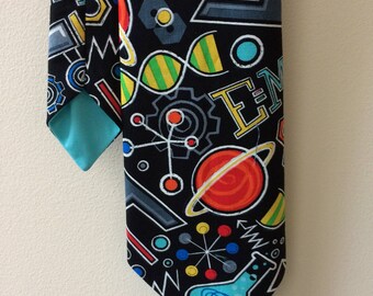 Science tie, science print, science gift, scientist gift, teacher gift, professor gift, lecturer gift, geek gift, nerd gift, alternative tie