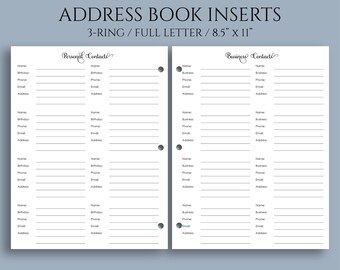 ring binder inserts etsy