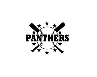 Panthers Svg, Panthers Baseball svg, Baseball files svg, Baseball svg, SVG, DXF, EPS, Silhouette Studio, Cut File, Digital Cut Files, Cricut