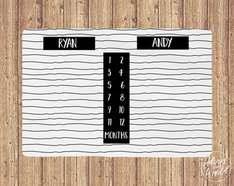 Twins Month Blanket, Gift For Twins, Monthly Baby Blanket Twins, Baby Blanket Personalised, Twins Milestone Blanket, Twins Blanket, Newborn
