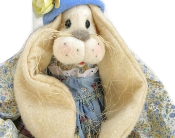 Soft Sculpture Rabbit By Honey Bunny Hollow