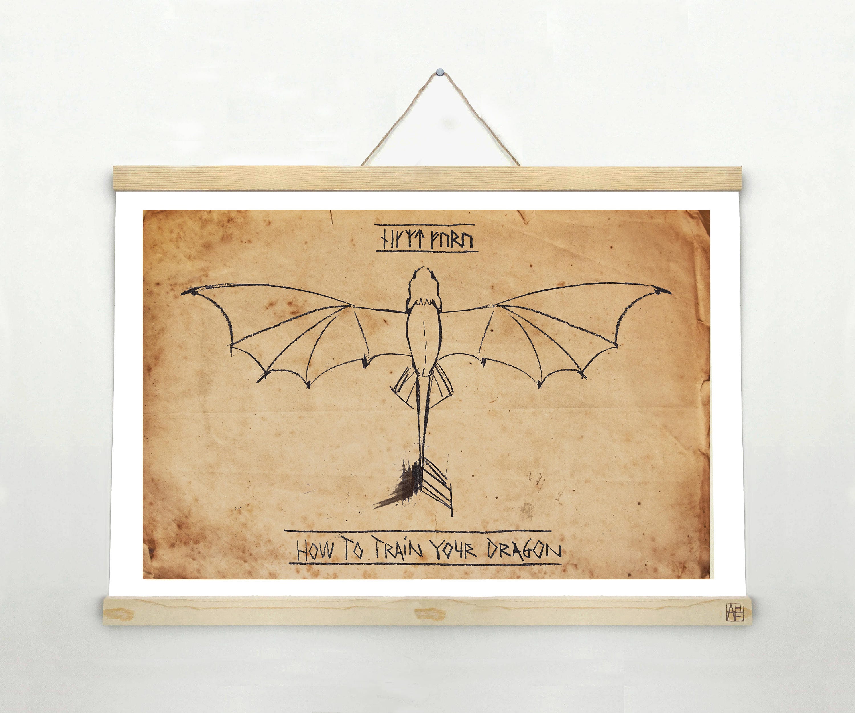 HOW to TRAIN your DRAGON Original Art Minimalist Movie