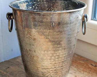 Vintage French Champagne wine Bucket / Cooler , Silver plated ice bucket