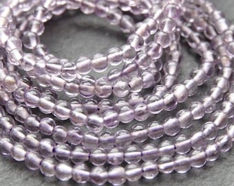 Natural AA+ Lilac Amethyst 2.5mm round - Genuine Gemstones, 2.5mm, loose Gemstones