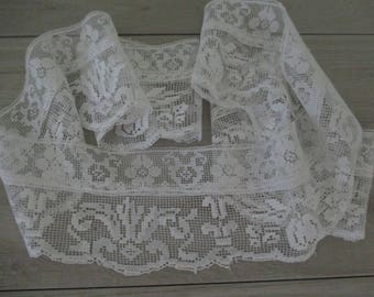 Wide Vintage Antique Lace Trim White