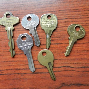 Vintage Keys, Old Keys, Interesting Shapes, All Brass Keys
