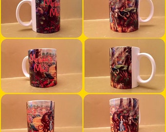 wizard of oz oil dorothy toto lion tin man scarecrow judy garland painting style mug cup personalised any name 11oz