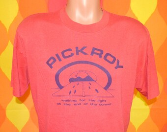 vintage 80s tee shirt PICKROY march of dimes t-shirt Large XL red charity