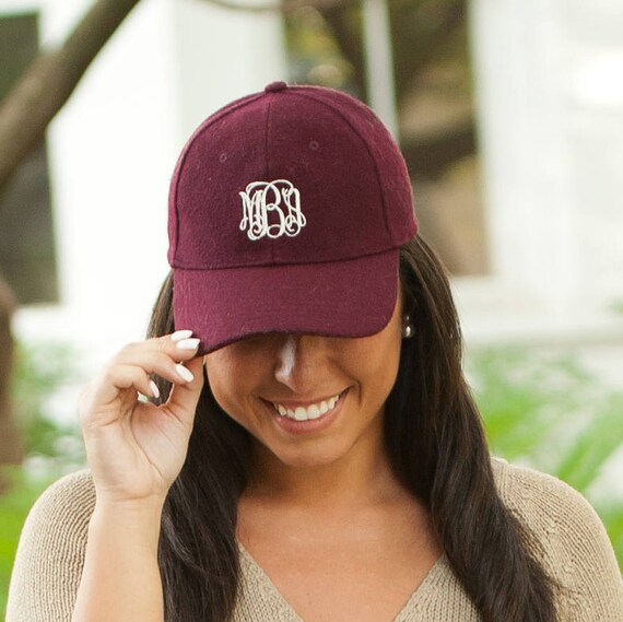 Wine Wool Cap Personalized Cap Baseball Cap Womens Hat 